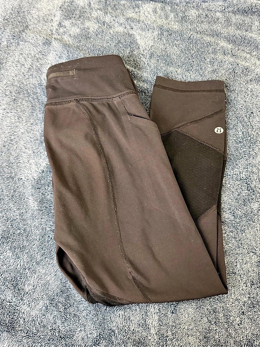 lululemon Color Block Leggings Black Size 4